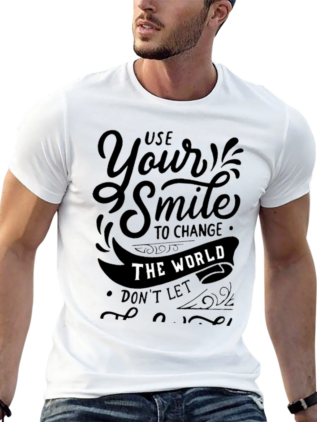 Use Your Smile Graphic Tee - Positive Vibes Shirt