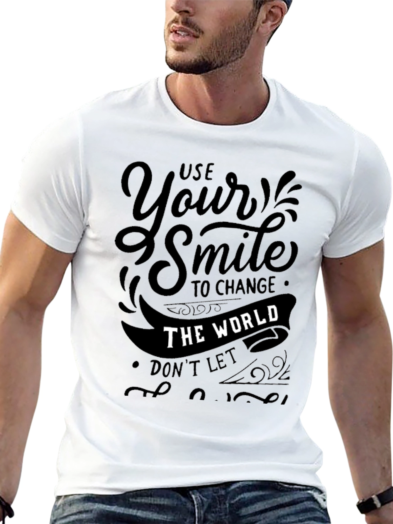 Use Your Smile Graphic Tee - Positive Vibes Shirt