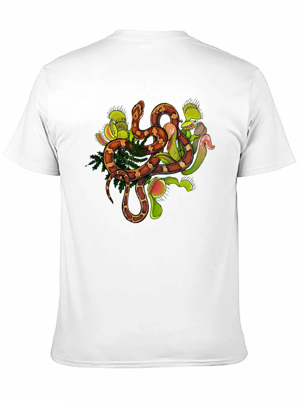 Snake & Venus Flytrap Graphic Tee - Black