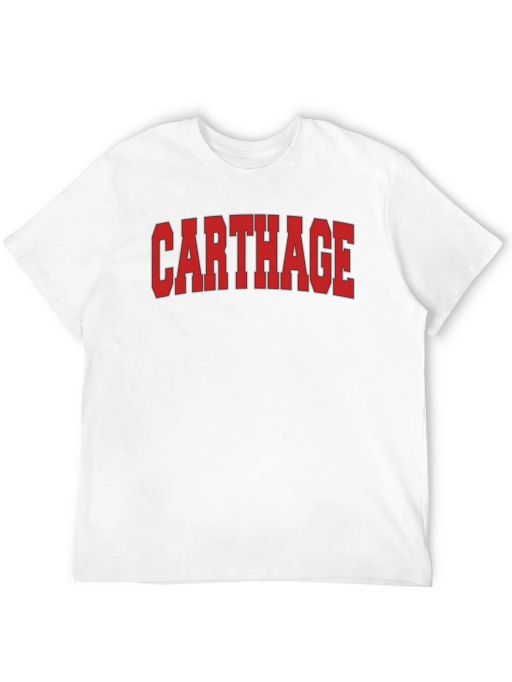 Carthage T-Shirt - Bold Red Text Design