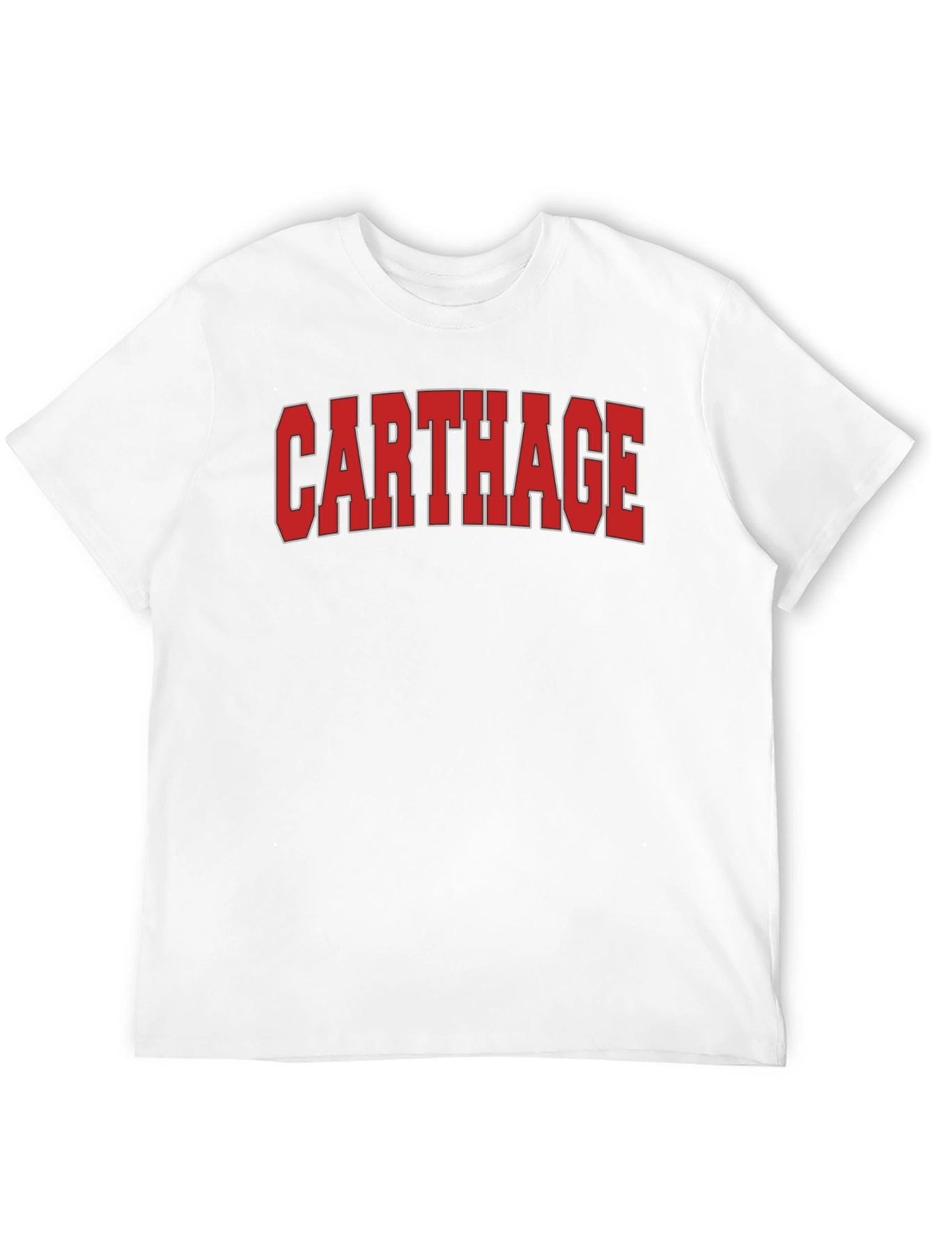 Carthage T-Shirt - Bold Red Text Design