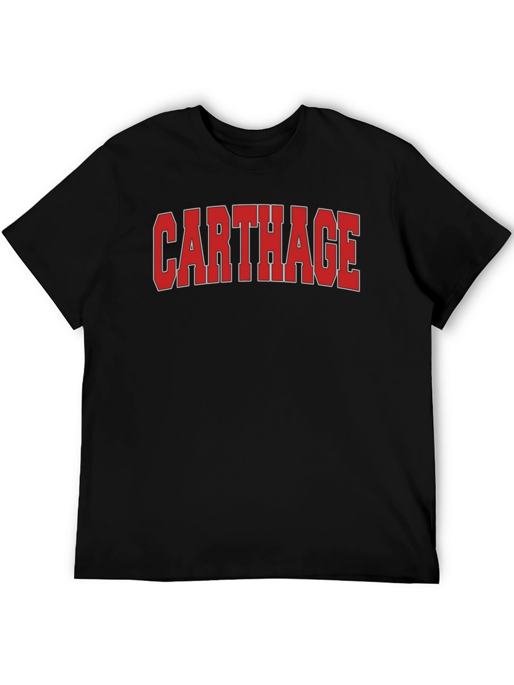 Carthage T-Shirt - Bold Red Text Design