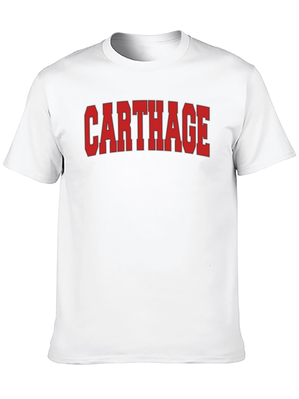 Carthage T-Shirt - Bold Red Text Design