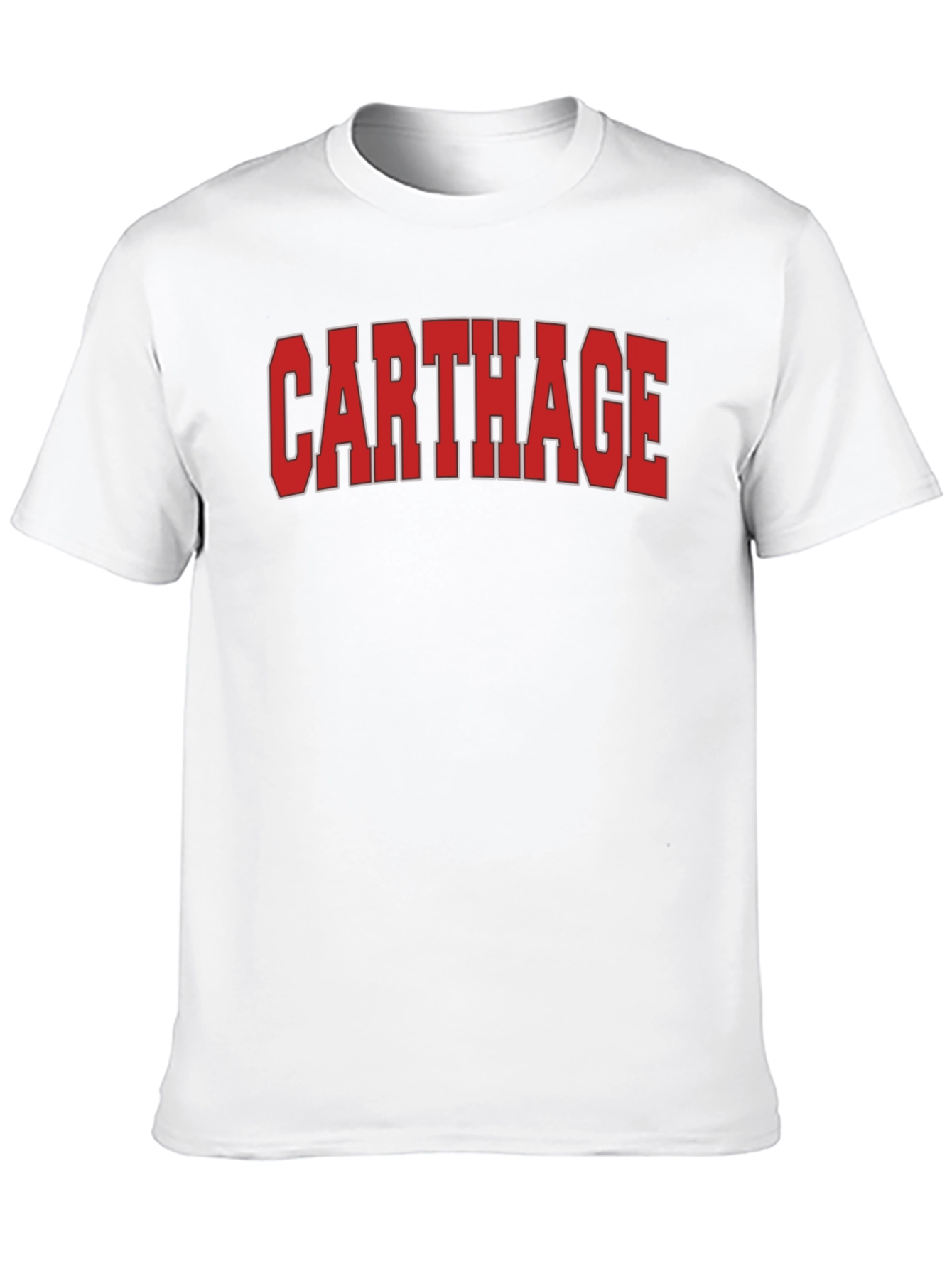 Carthage T-Shirt - Bold Red Text Design
