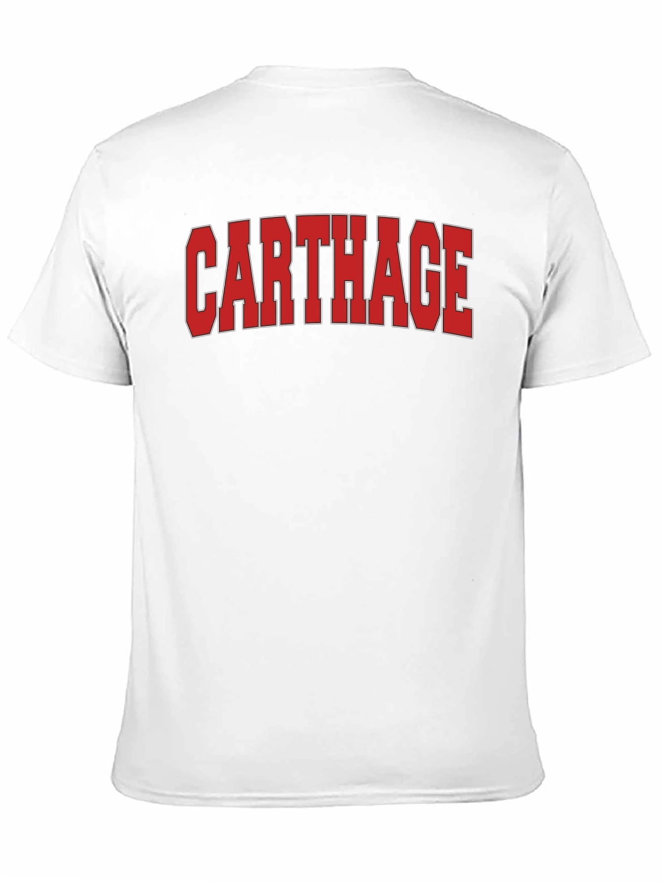 Carthage T-Shirt - Bold Red Text Design
