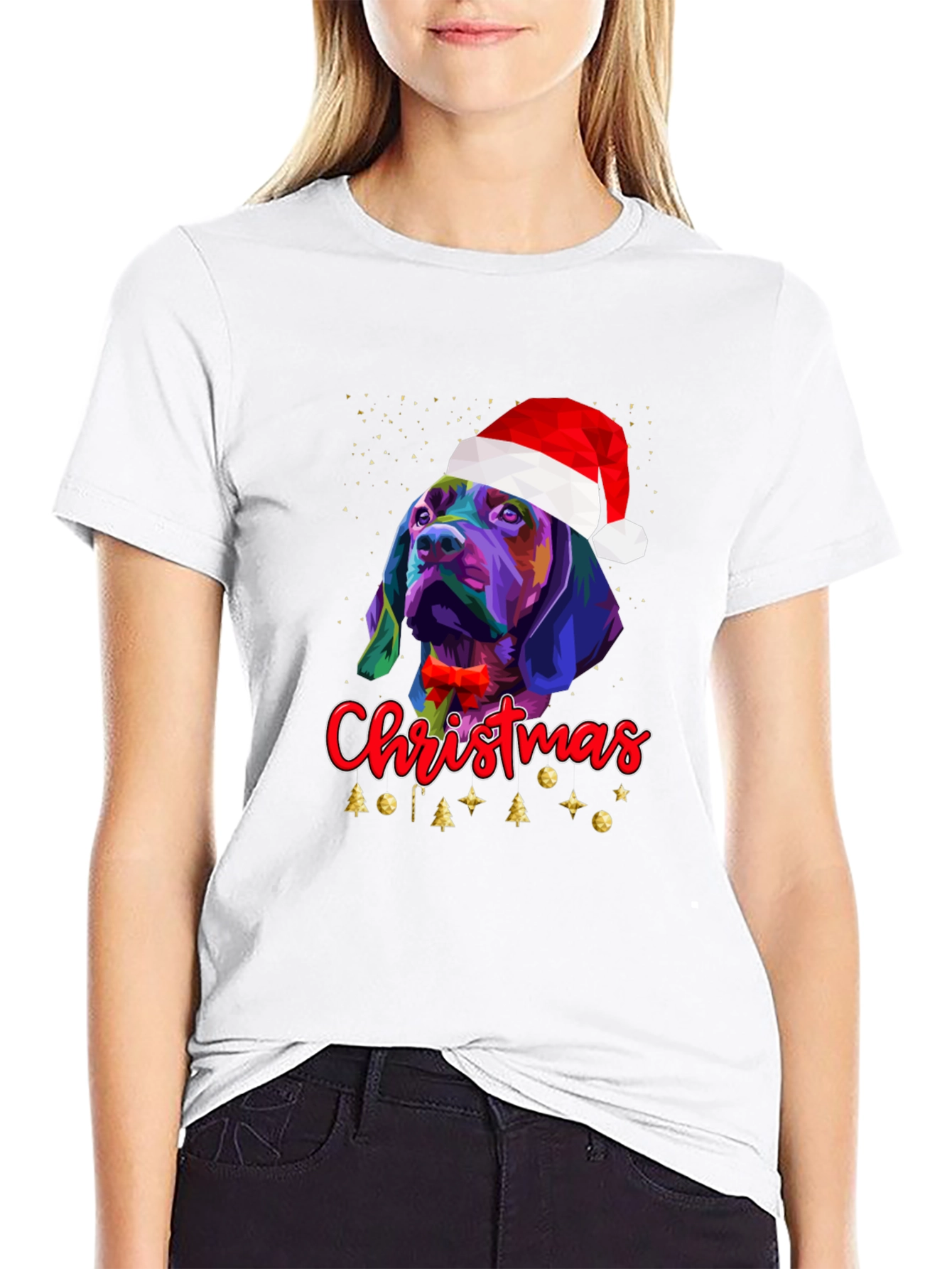 Christmas Dog T-Shirt Festive Graphic Tee