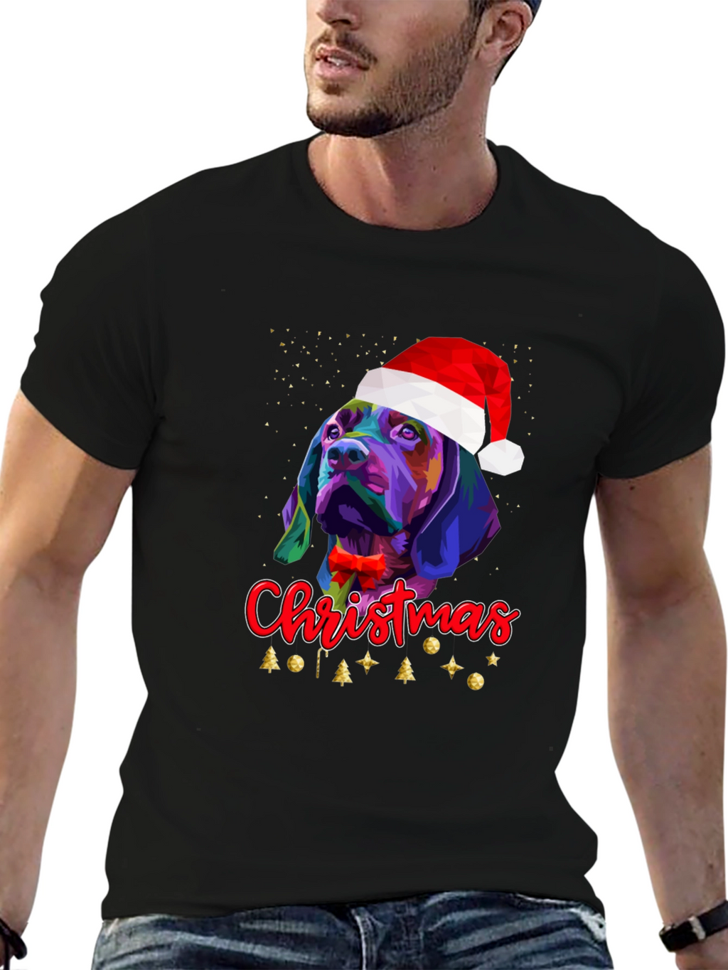 Christmas Dog T-Shirt Festive Graphic Tee