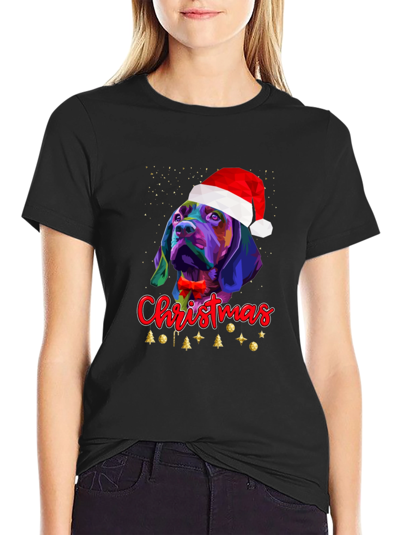 Christmas Dog T-Shirt Festive Graphic Tee