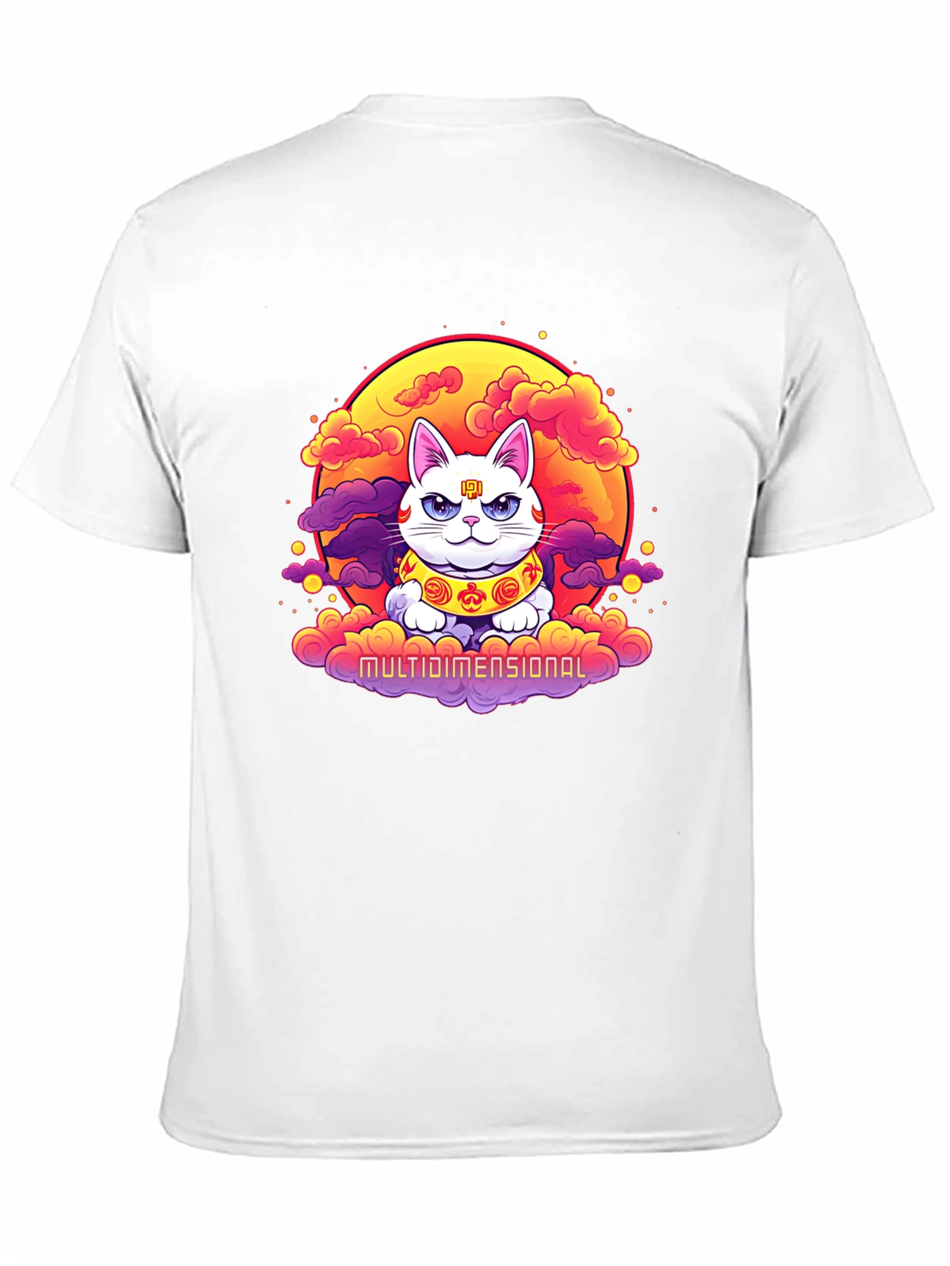 Multidimensional Lucky Cat Graphic Tee