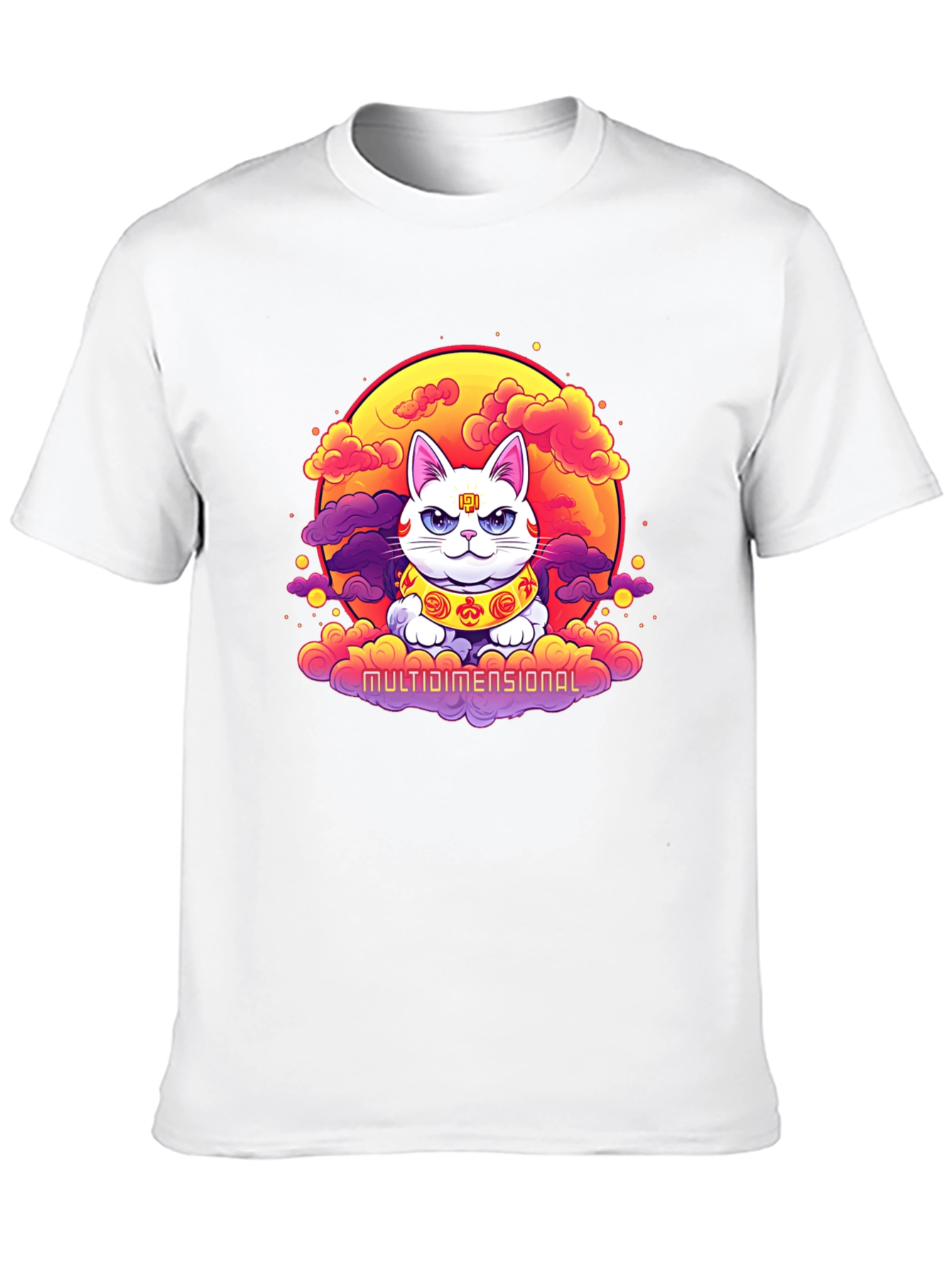 Multidimensional Lucky Cat Graphic Tee