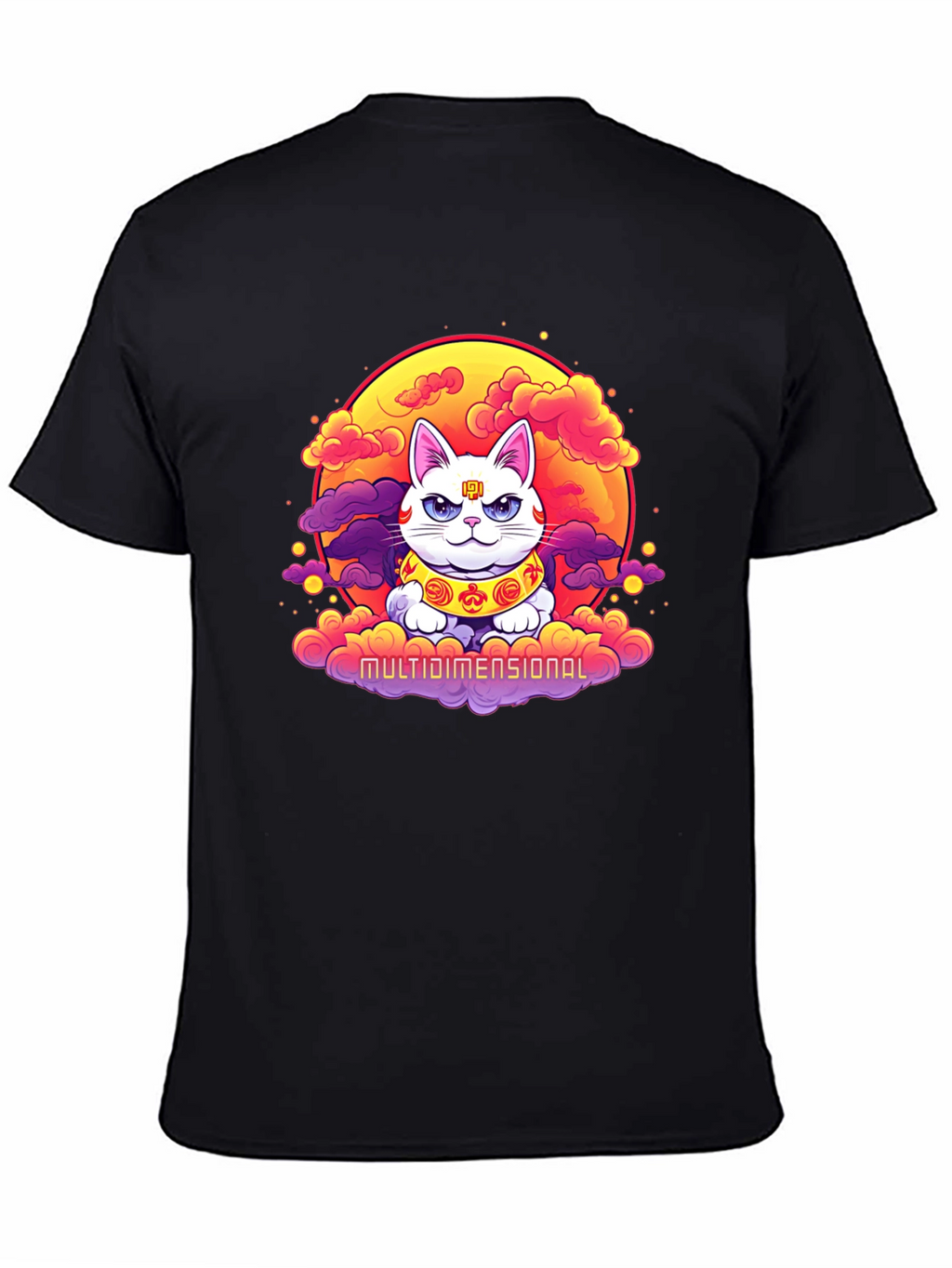 Multidimensional Lucky Cat Graphic Tee
