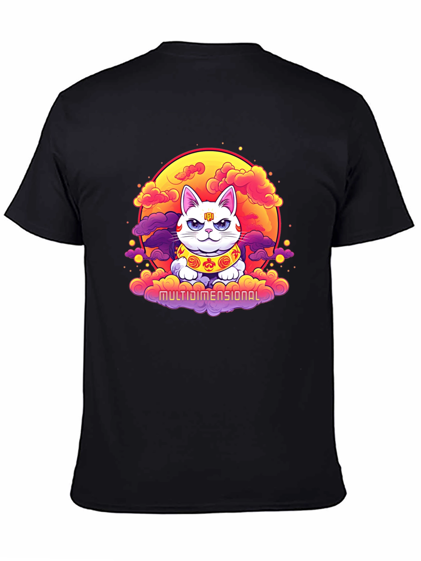 Multidimensional Lucky Cat Graphic Tee