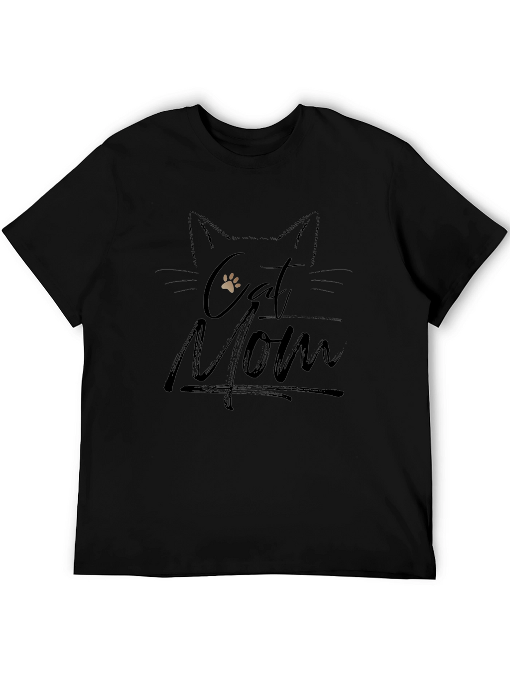 Cat Mom Black Graphic T-Shirt