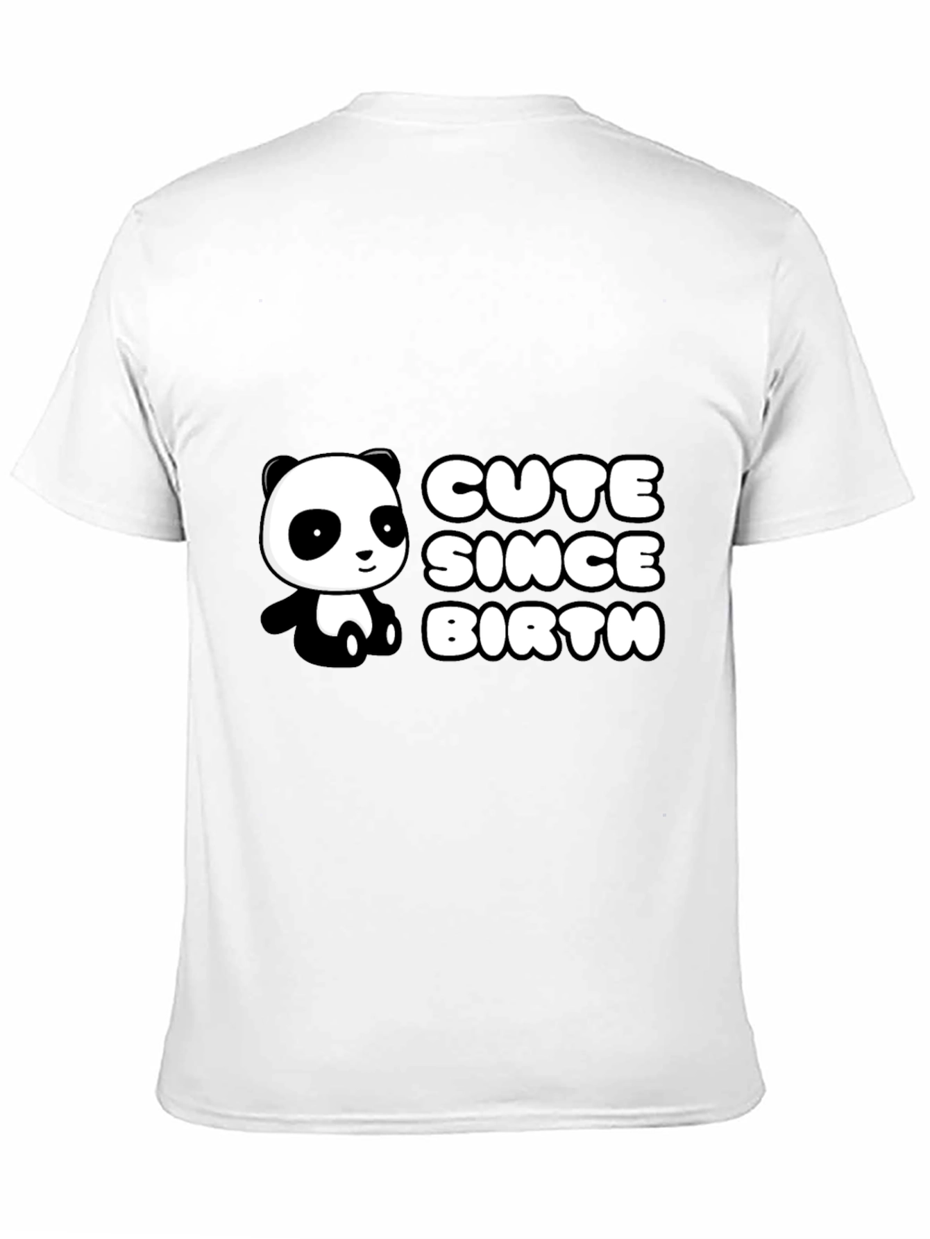 Cute Panda Since Birth Black T-Shirt