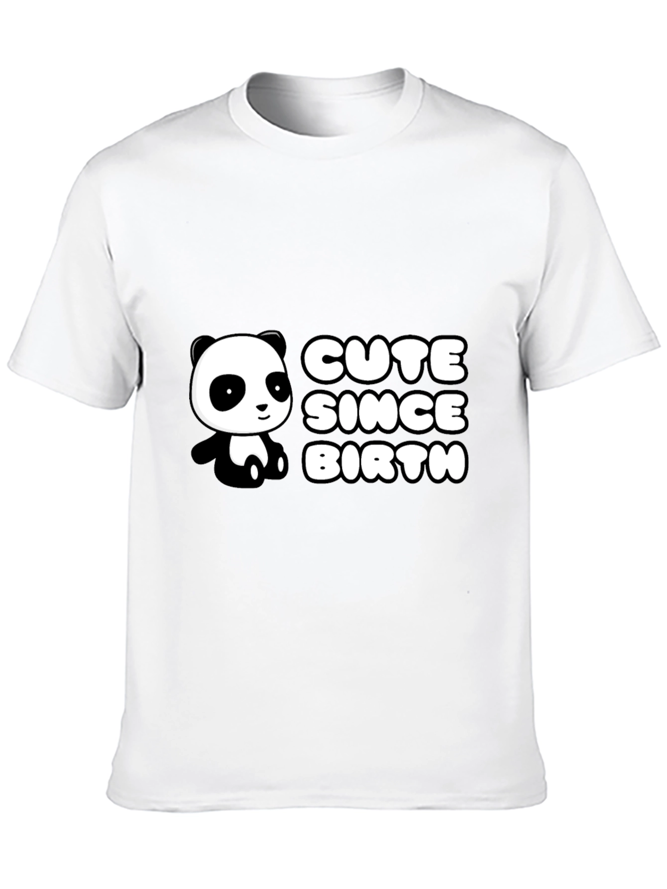 Cute Panda Since Birth Black T-Shirt