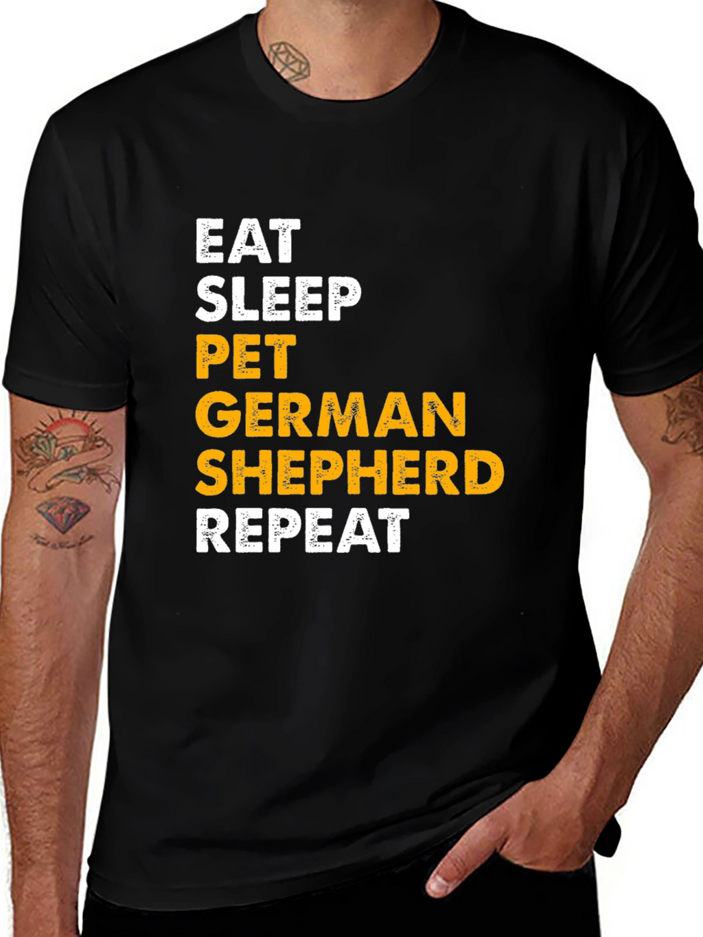 Eat Sleep Pet German Shepherd Repeat T-Shirt