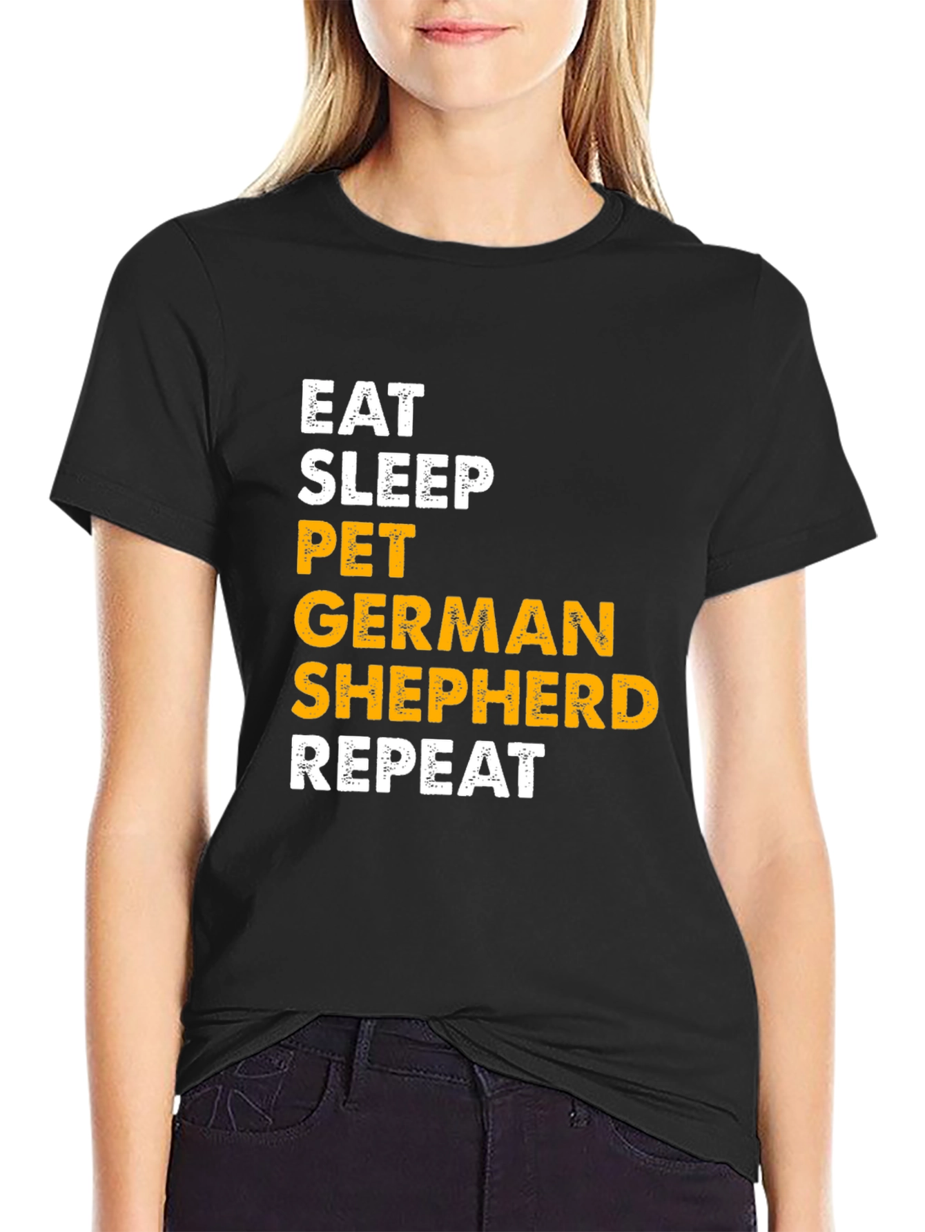 Eat Sleep Pet German Shepherd Repeat T-Shirt