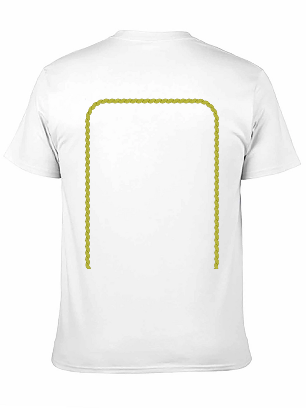 Black T-Shirt with Gold Rope Graphic
