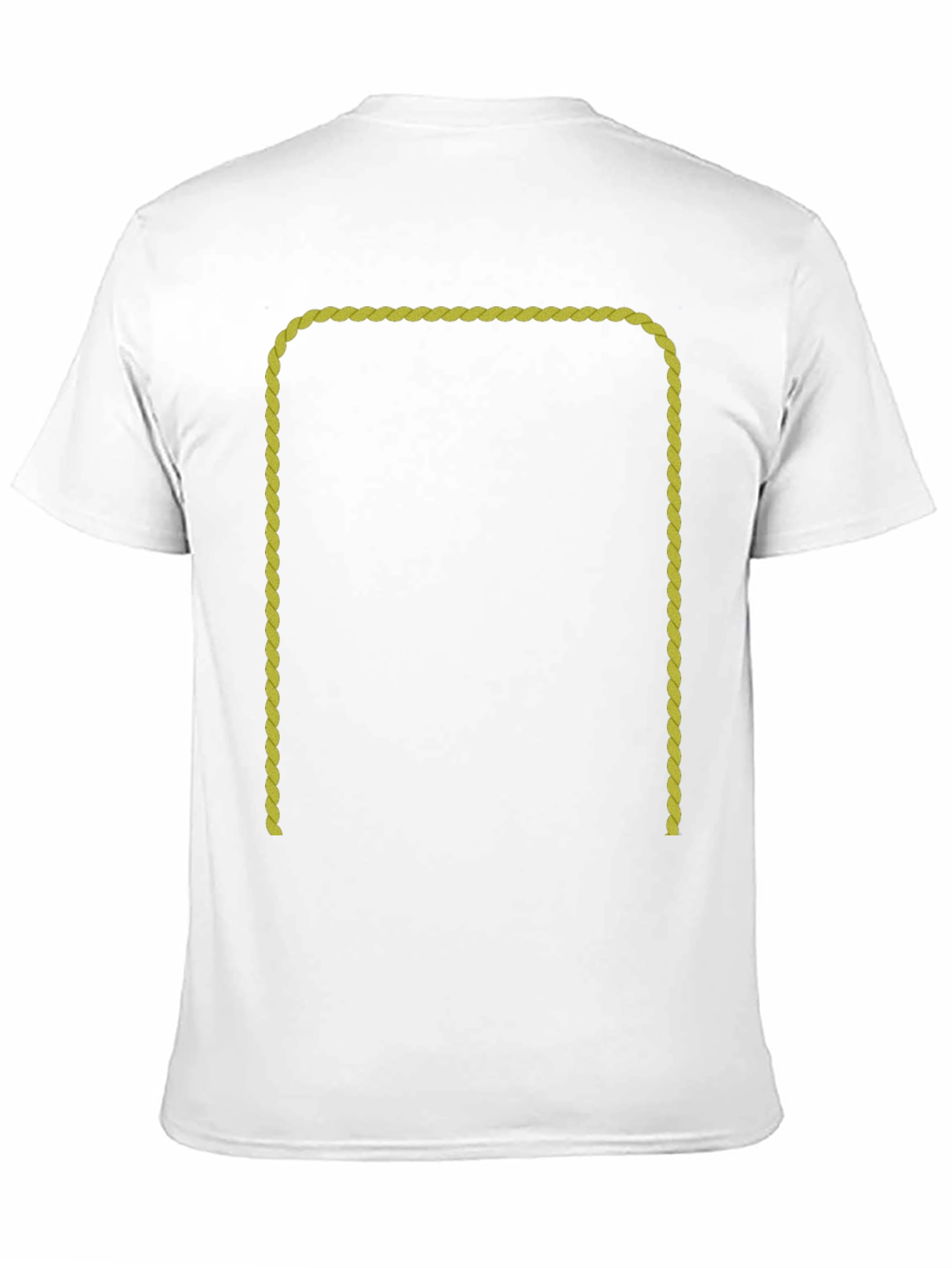 Black T-Shirt with Gold Rope Graphic