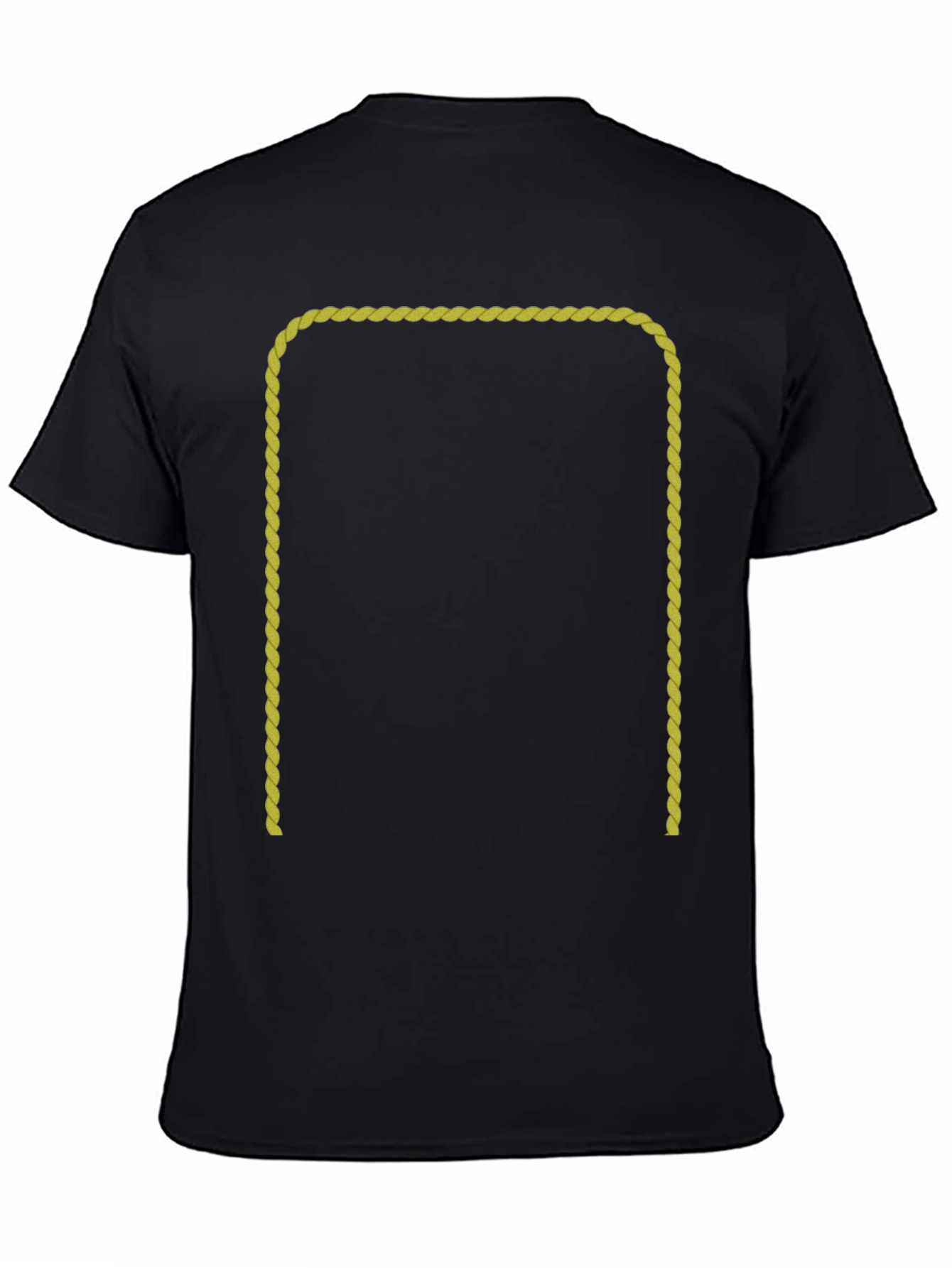 Black T-Shirt with Gold Rope Graphic
