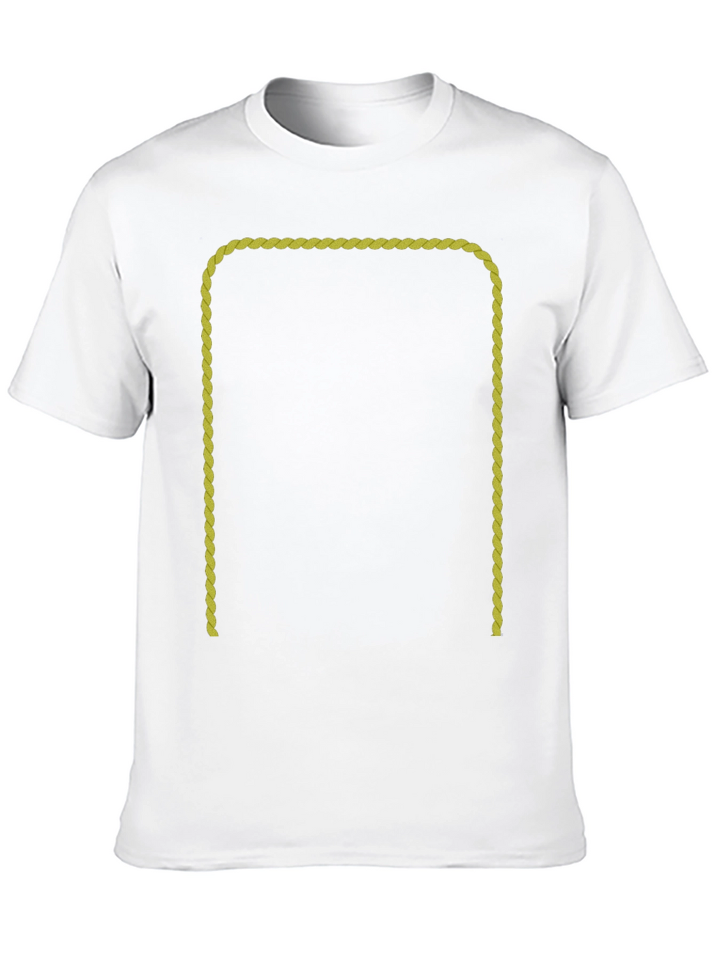 Black T-Shirt with Gold Rope Graphic