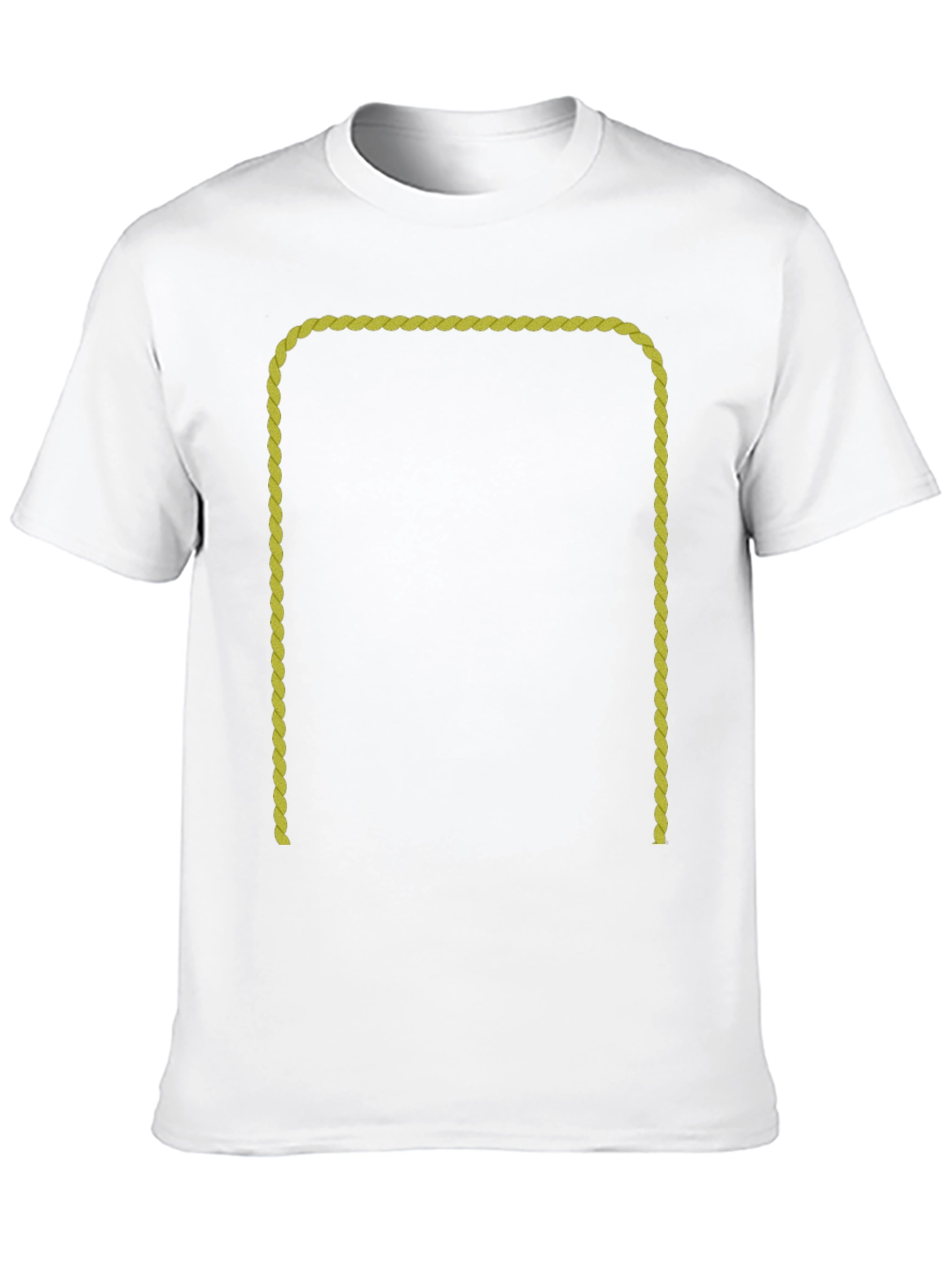 Black T-Shirt with Gold Rope Graphic