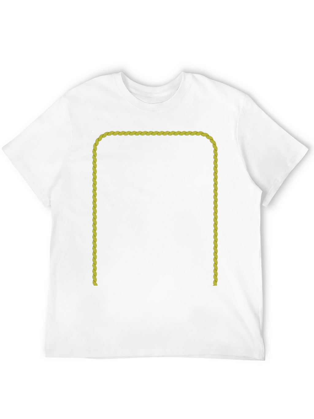 Black T-Shirt with Gold Rope Graphic