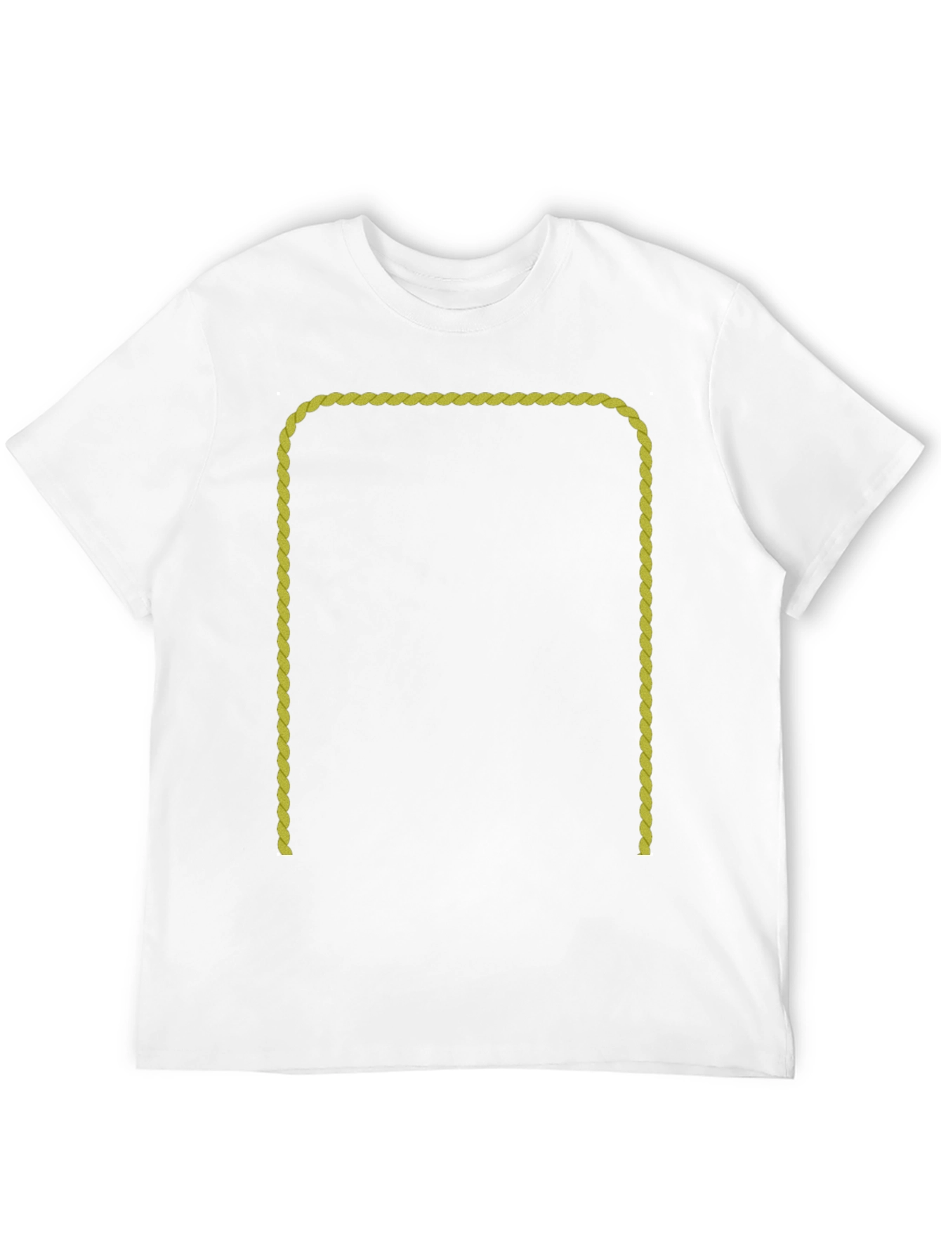 Black T-Shirt with Gold Rope Graphic