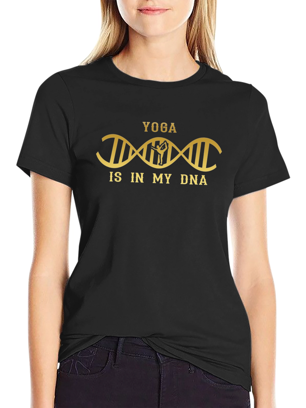 Yoga in My DNA Black T-Shirt