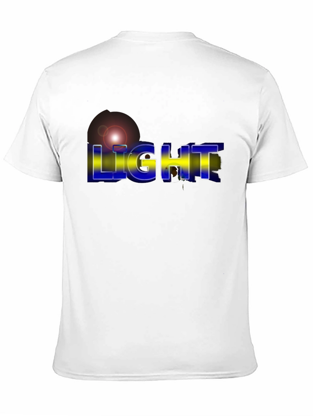 Mens LIGHT Graphic Print Black T-Shirt