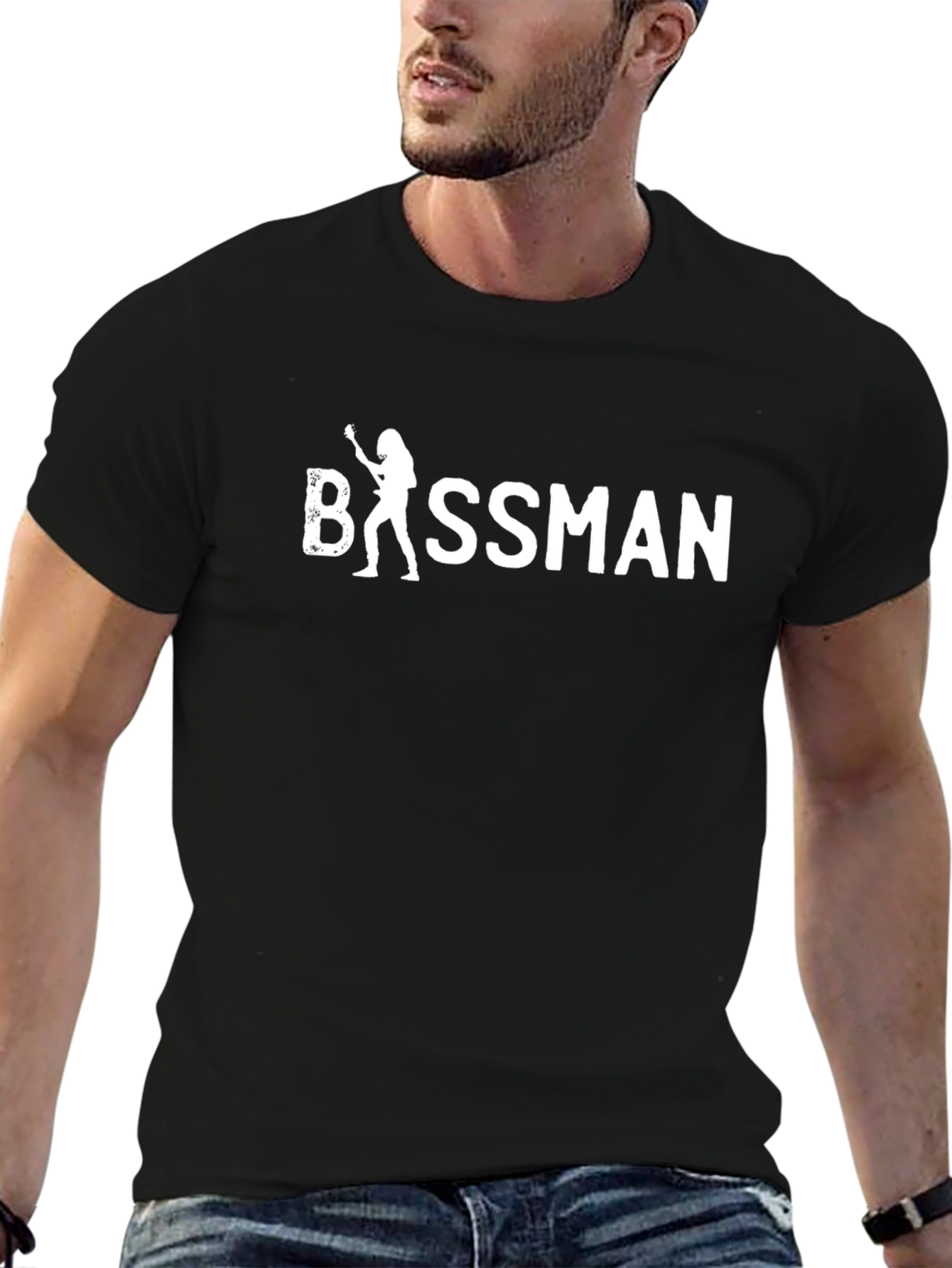 Bassman Graphic Tee - Black Cotton T-Shirt