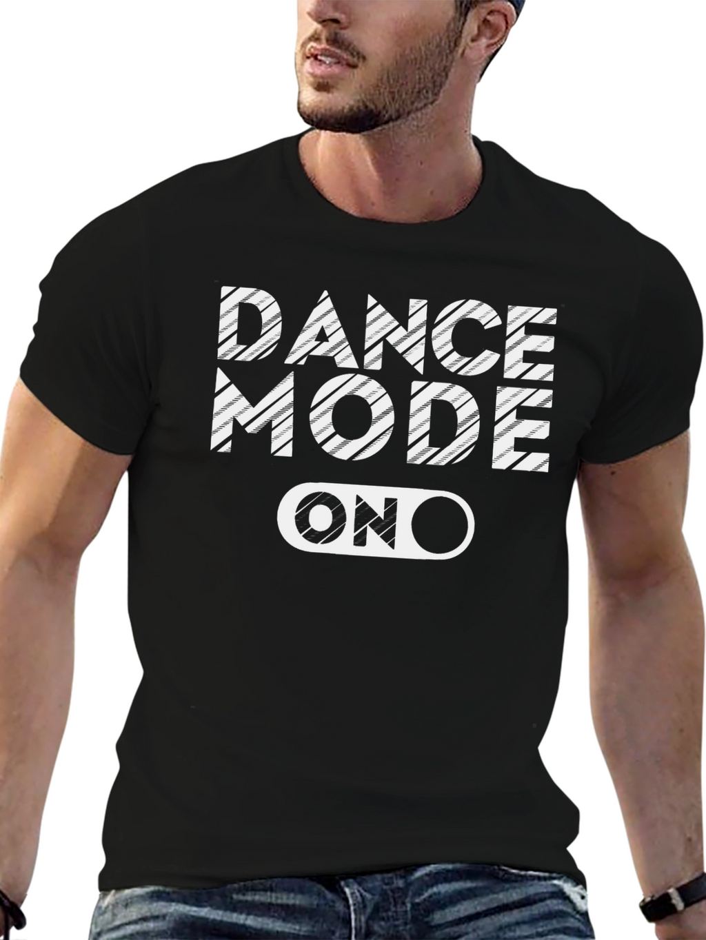 Dance Mode On Graphic Black T-Shirt