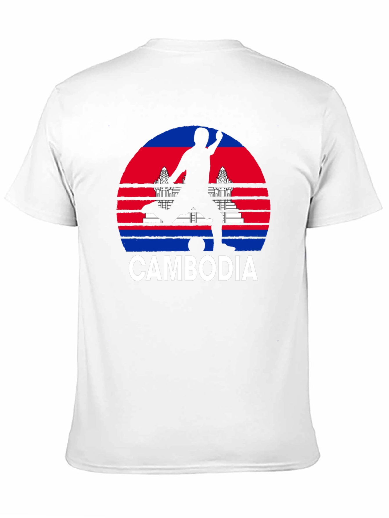 Cambodia Soccer T-Shirt - Black Graphic Tee