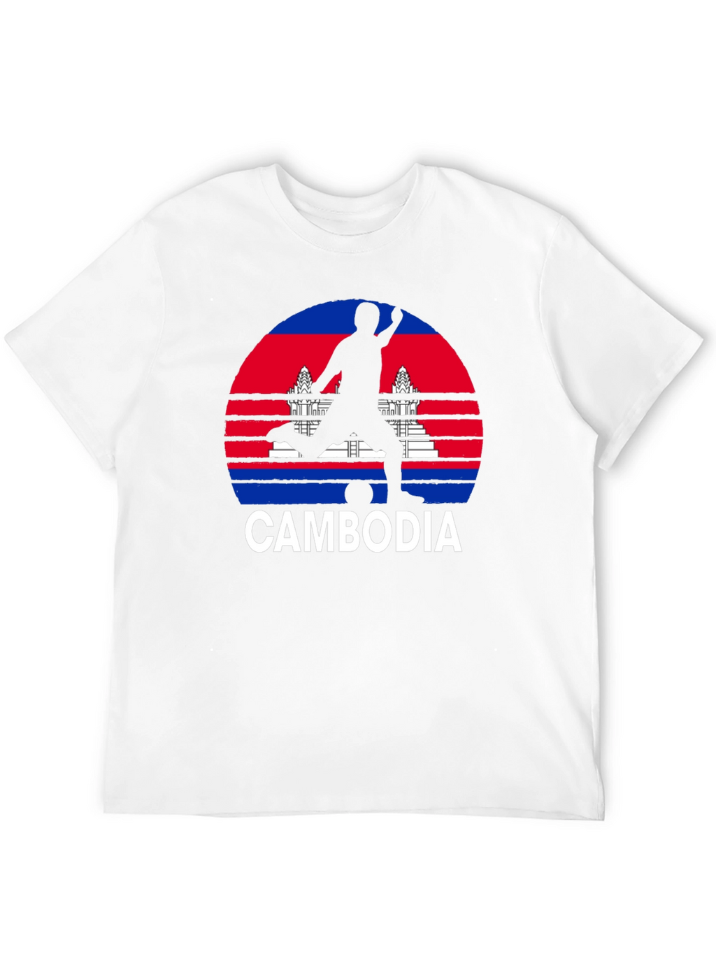 Cambodia Soccer T-Shirt - Black Graphic Tee