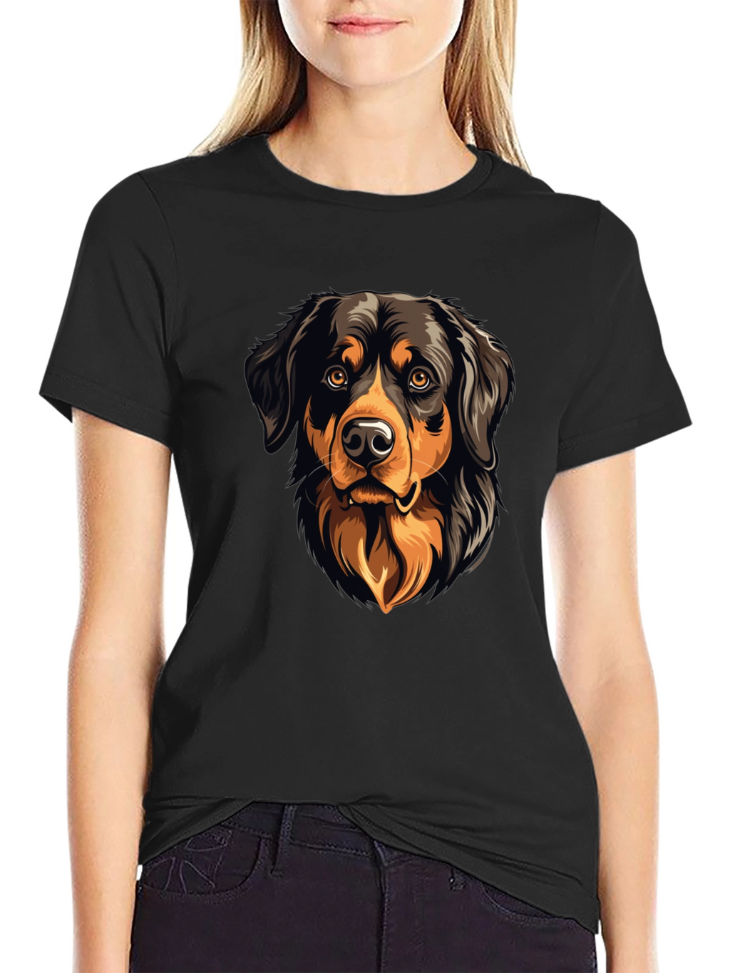 Dog Graphic Black T-Shirt