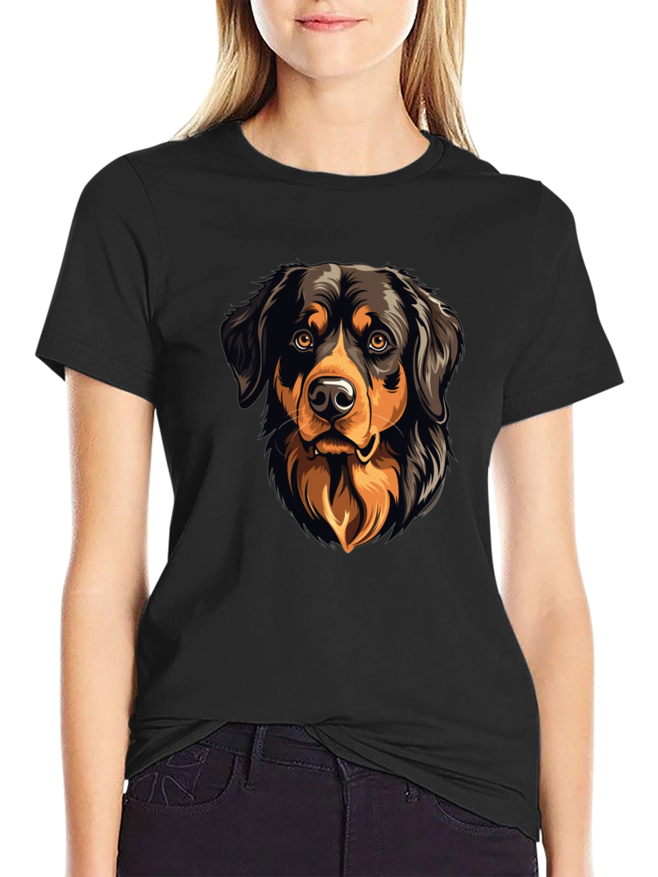 Dog Graphic Black T-Shirt