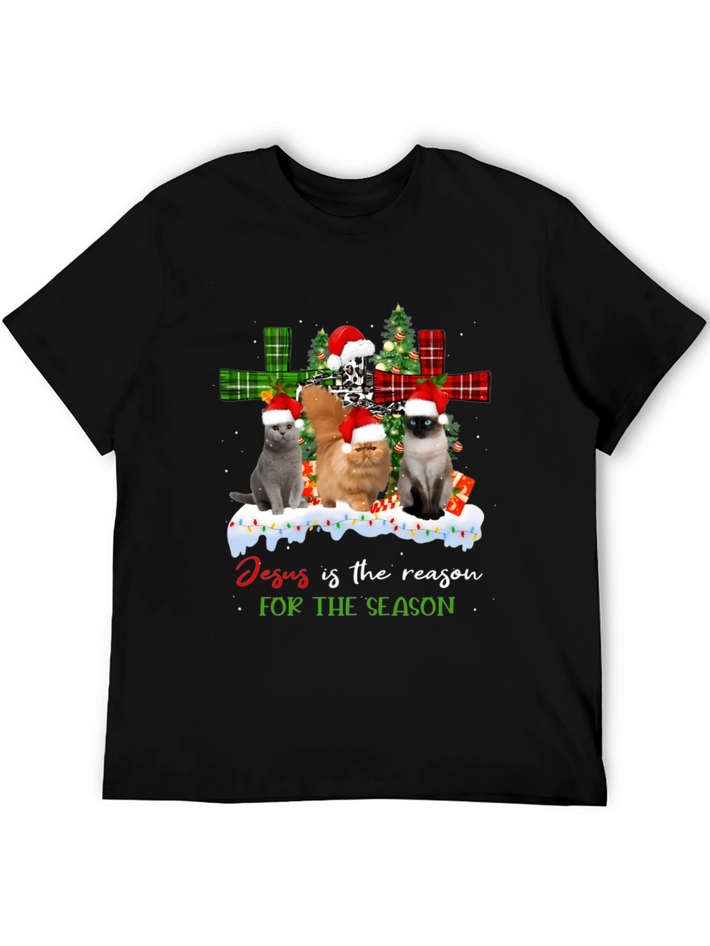 Jesus is the Reason Cat Christmas T-Shirt