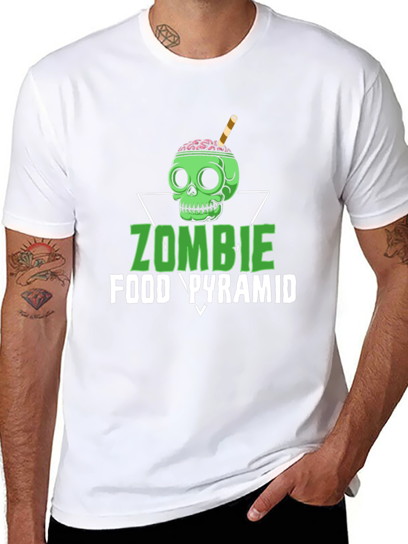 Zombie Food Pyramid Graphic Tee