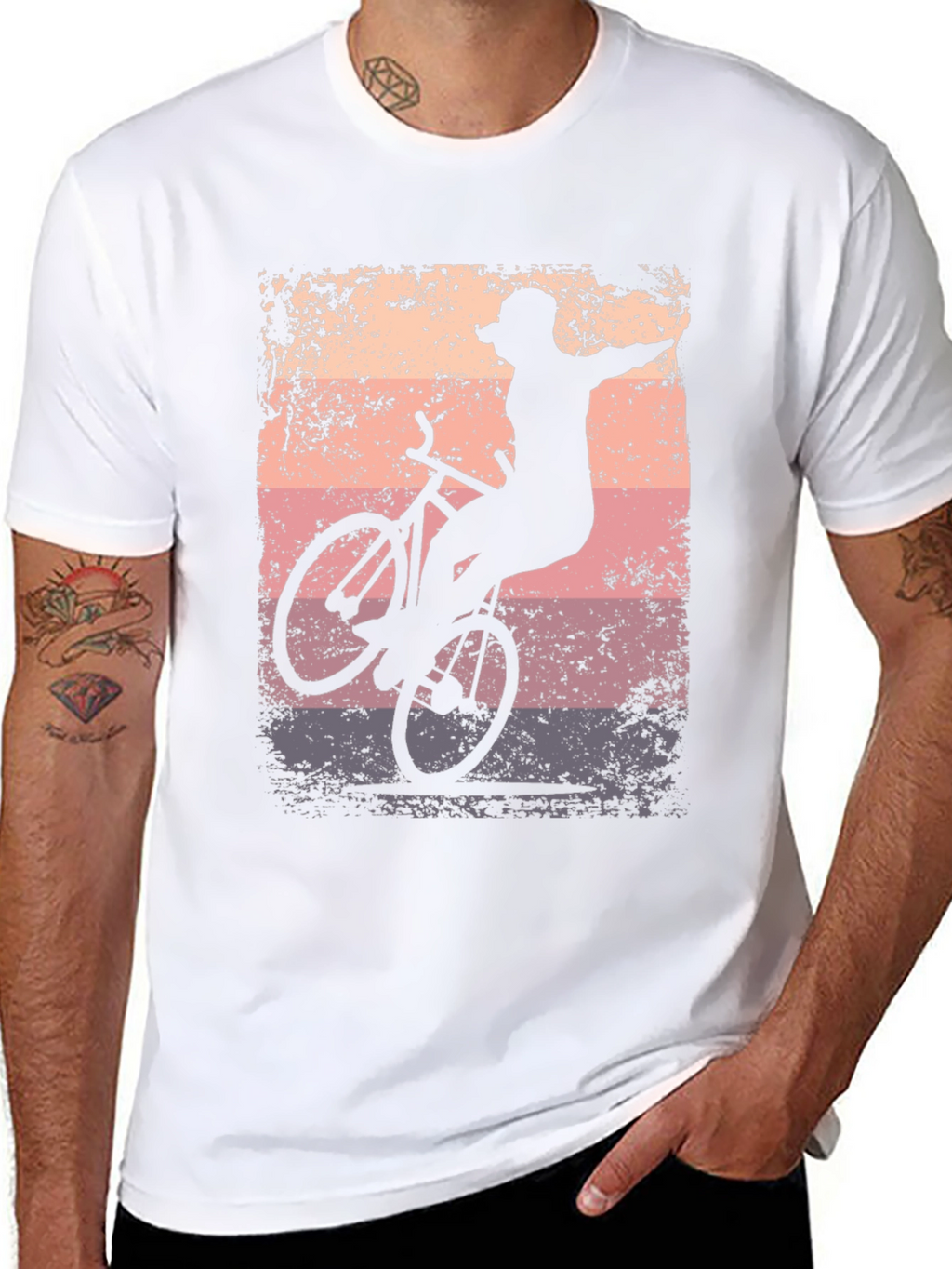 Bicycle Stunt T-Shirt - Retro Design