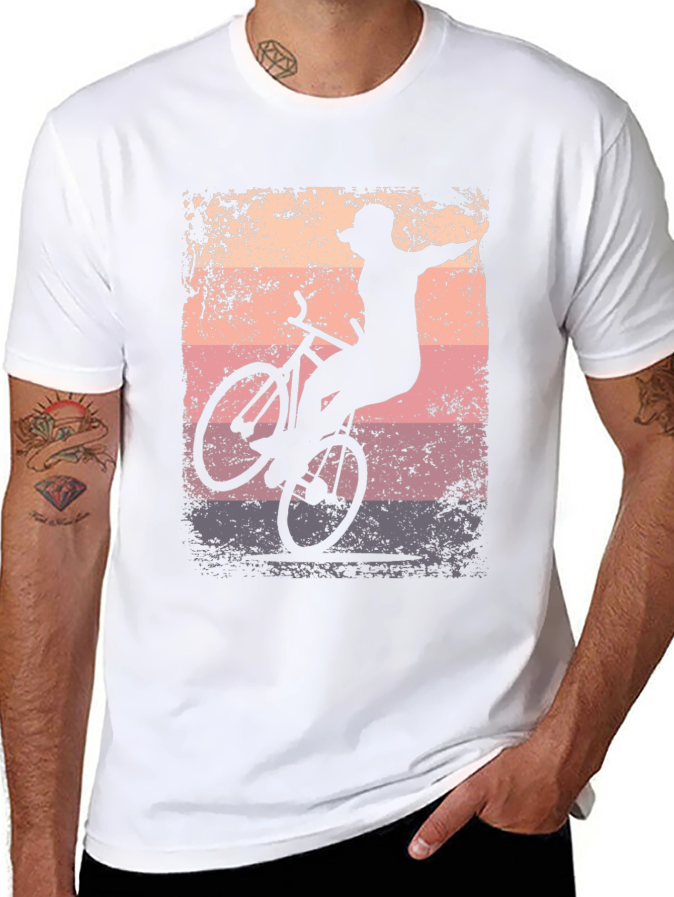 Bicycle Stunt T-Shirt - Retro Design