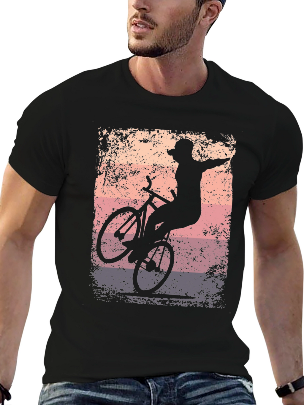 Bicycle Stunt T-Shirt - Retro Design
