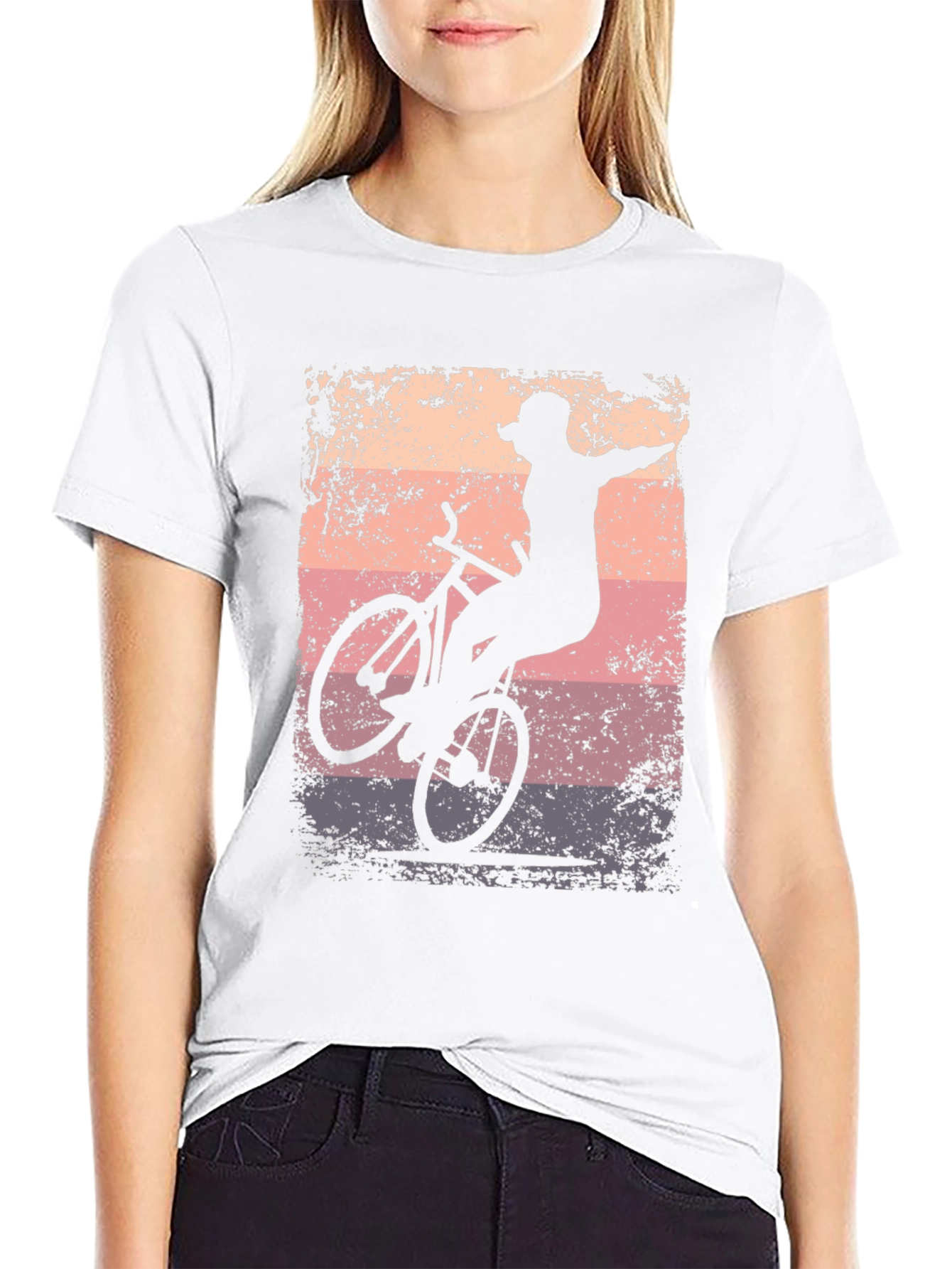 Bicycle Stunt T-Shirt - Retro Design