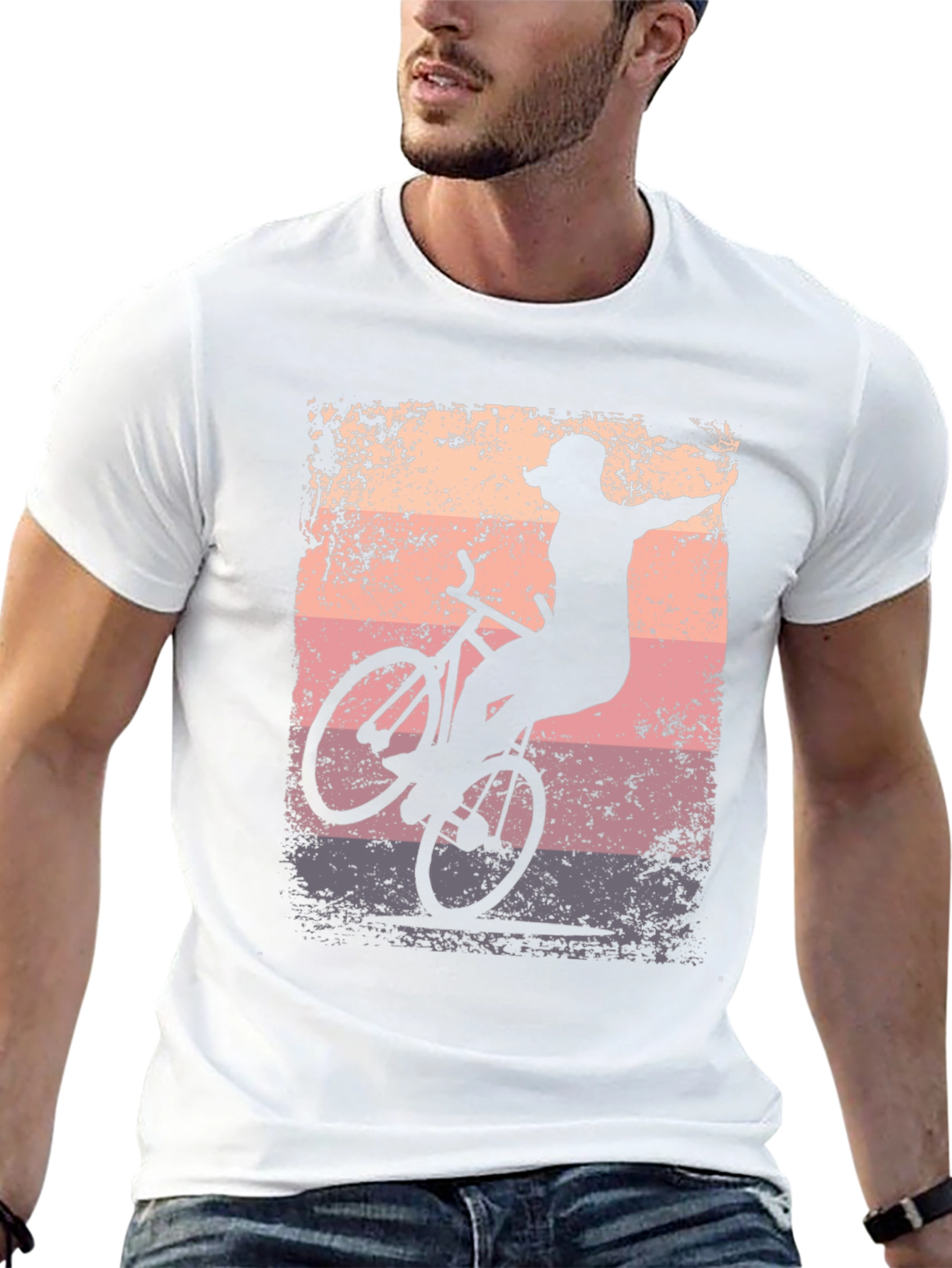 Bicycle Stunt T-Shirt - Retro Design