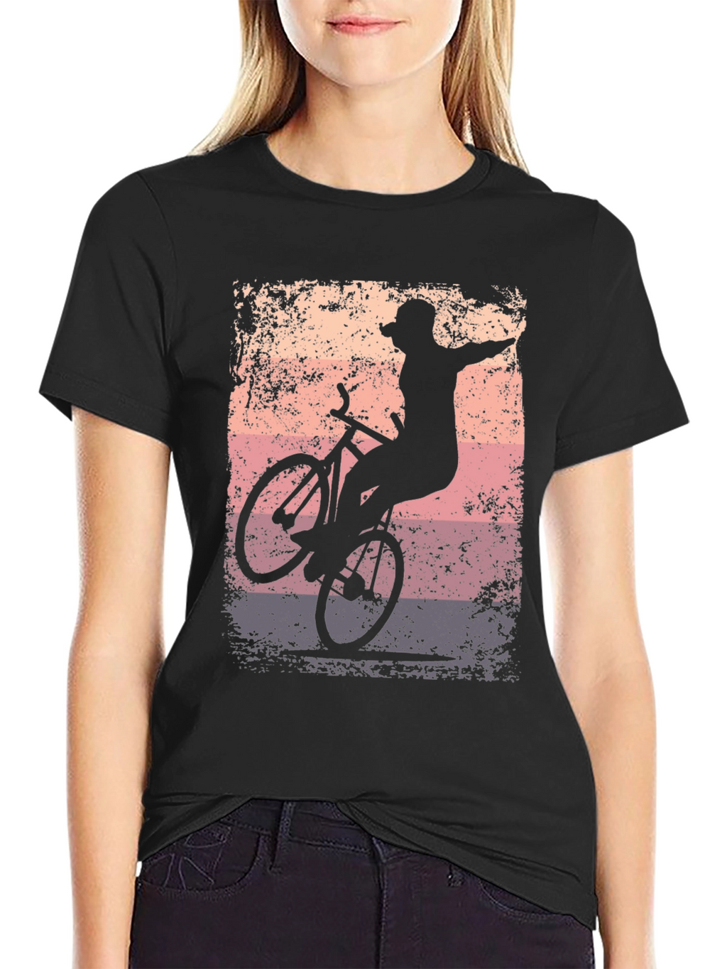 Bicycle Stunt T-Shirt - Retro Design