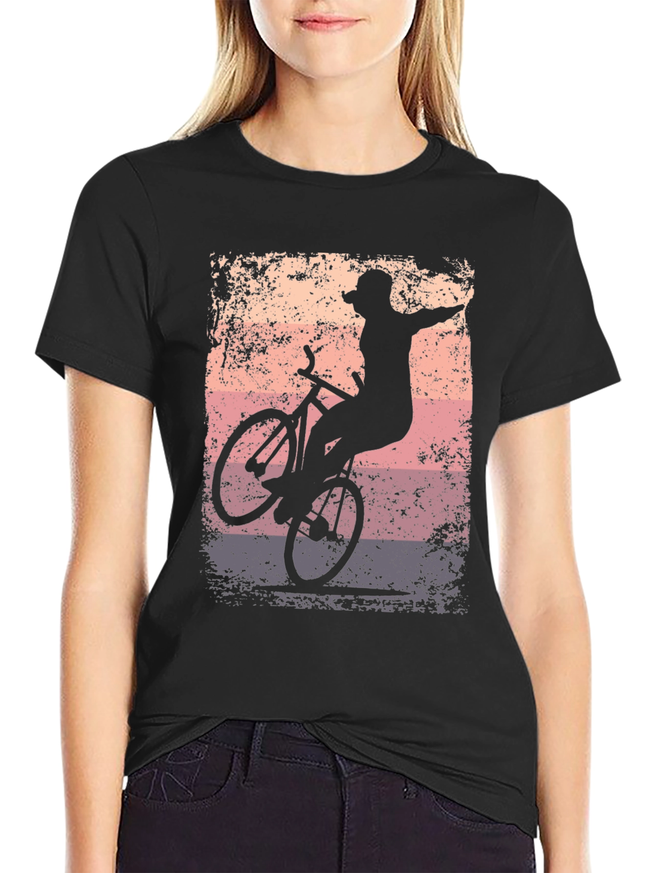Bicycle Stunt T-Shirt - Retro Design