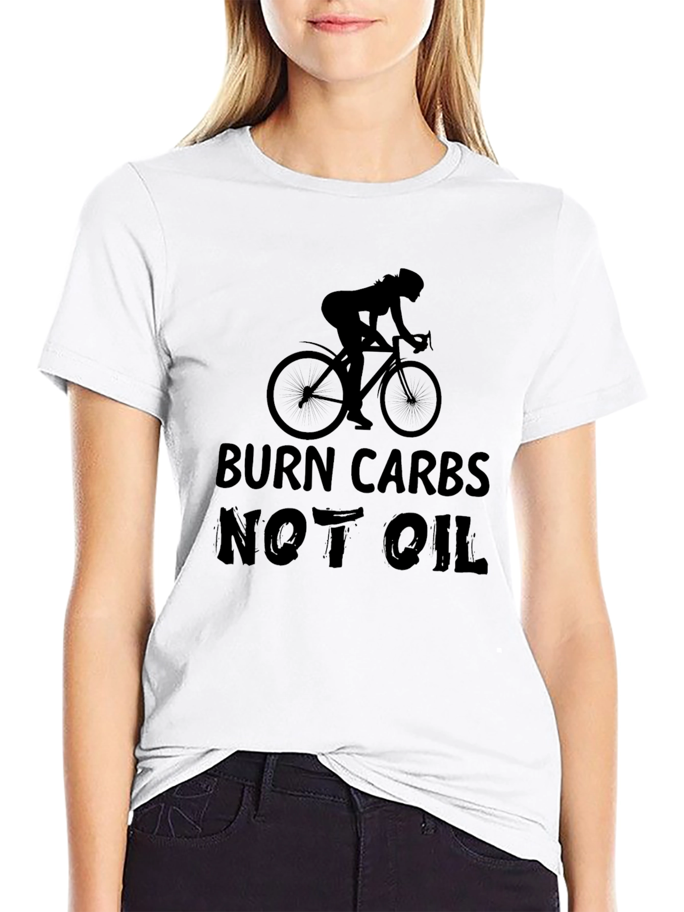 Burn Carbs Not Oil Cycling Graphic Tee