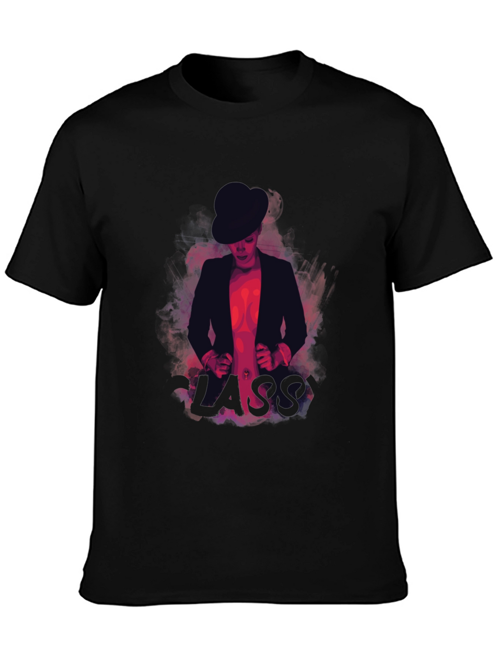 Classy Mans Graphic T-Shirt - Black