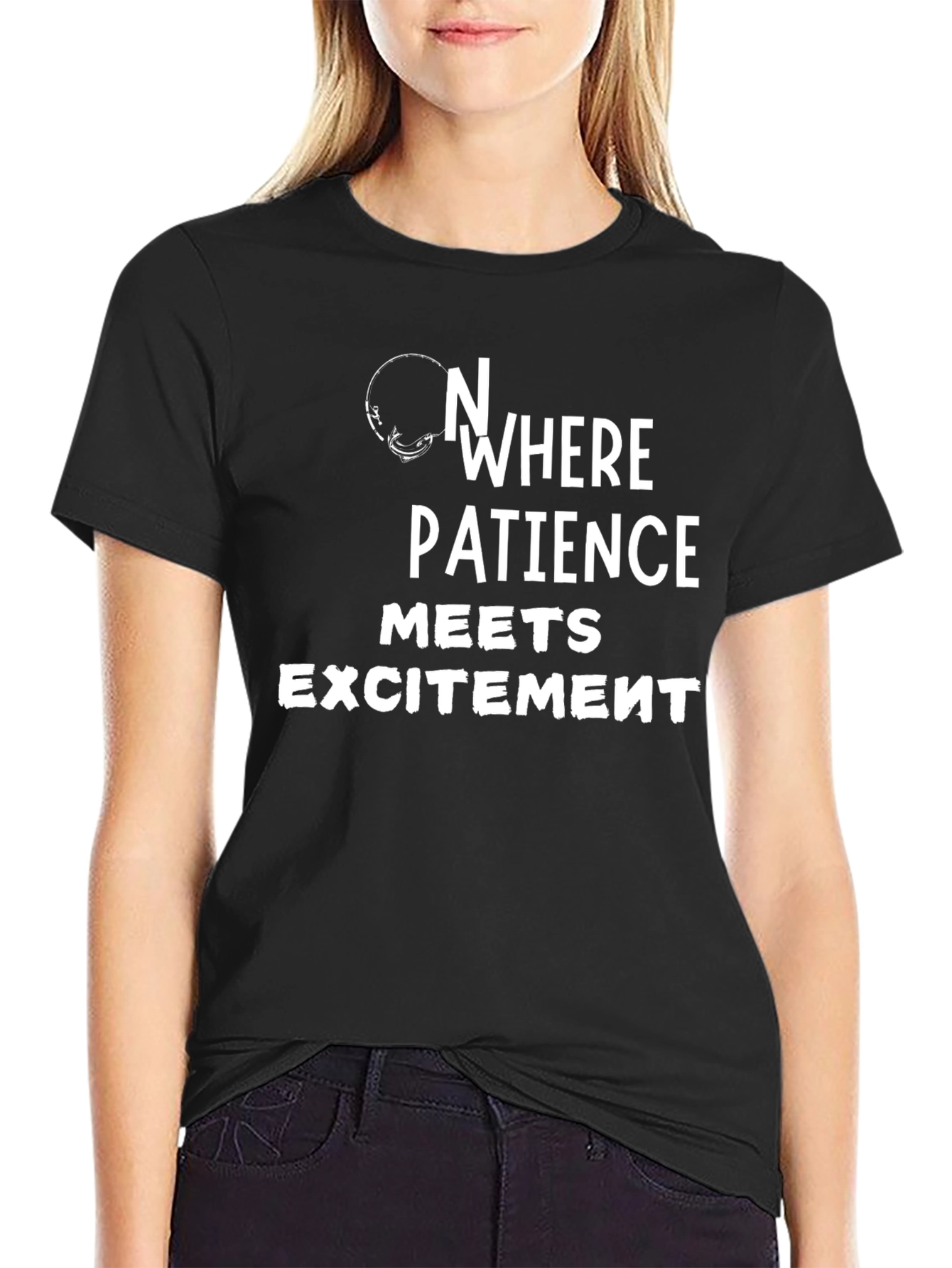 Nowhere Patience Meets Excitement Black T-Shirt