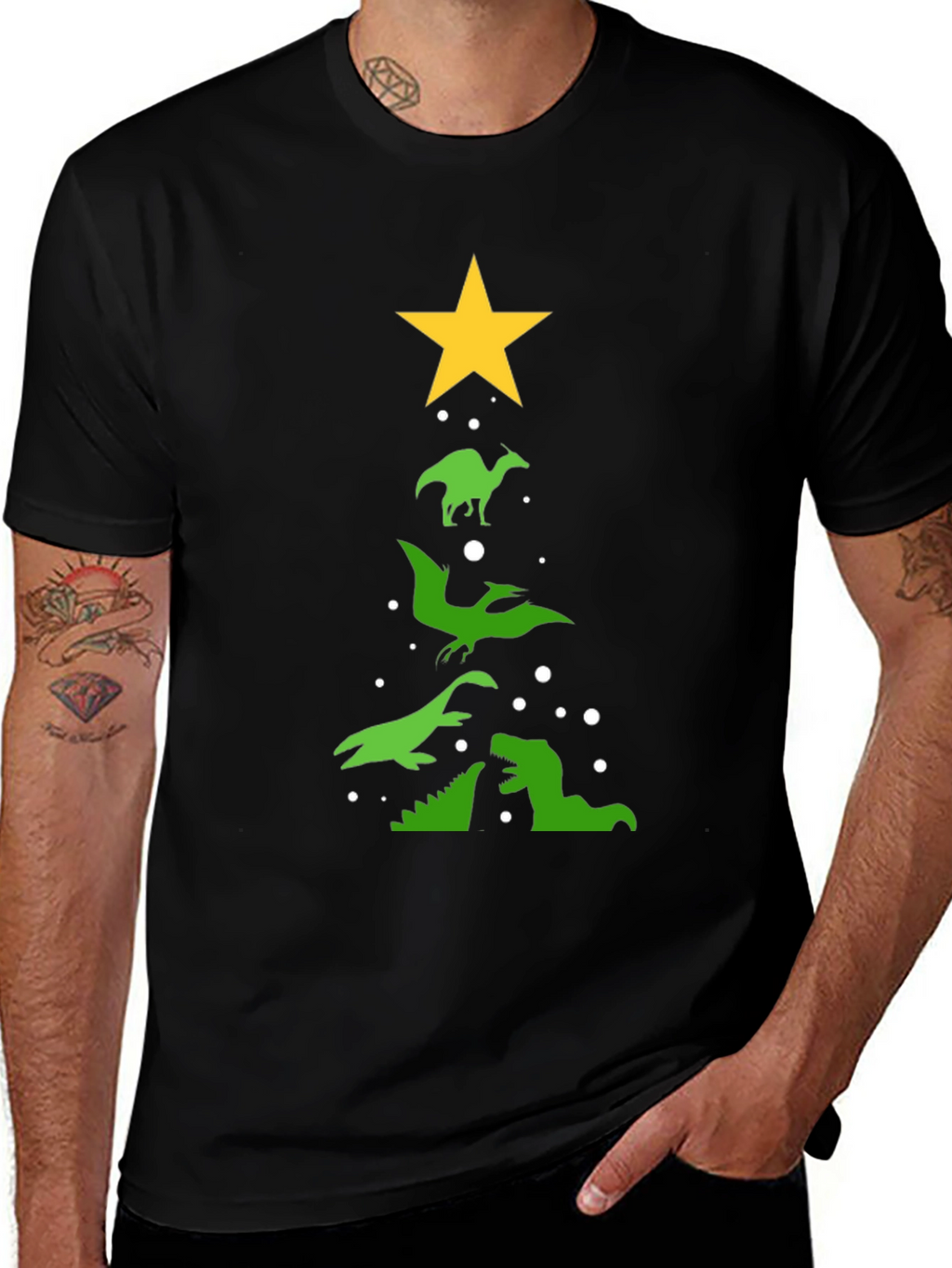 Dinosaur Christmas Tree T-Shirt