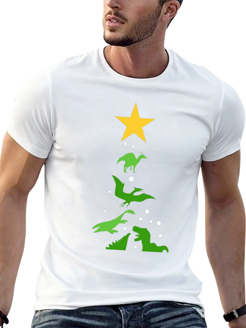 Dinosaur Christmas Tree T-Shirt